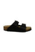 A Black Sandals from Birkenstock in size 6T for girl. (Back View)