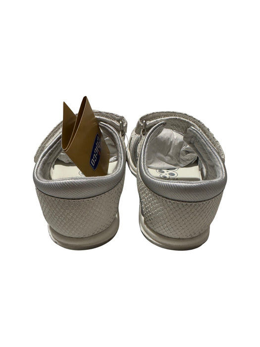 A White Sandals from Chicco in size 3T for girl. (Back View)