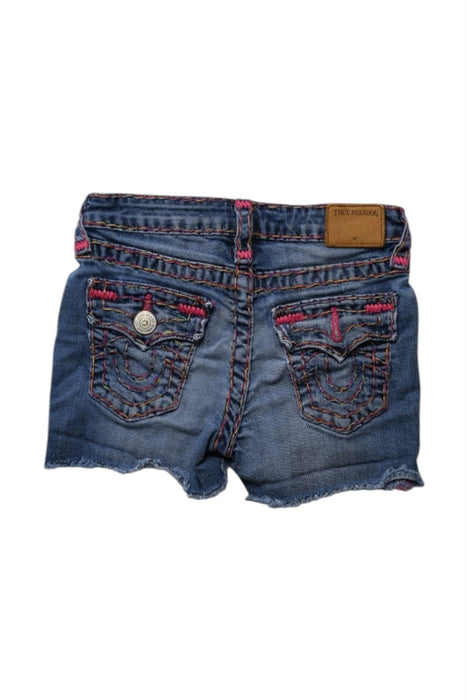 A Blue Shorts from True Religion in size 7Y for girl. (Back View)