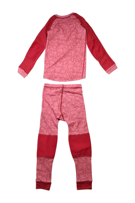 A Red Base Layers from Helly Hansen in size 6T for girl. (Back View)