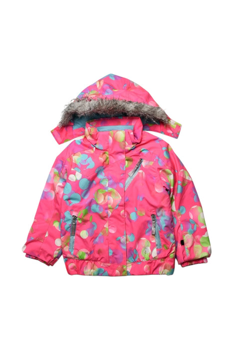 A Multicolour Ski Jackets from Spyder in size 5T for girl. (Front View)