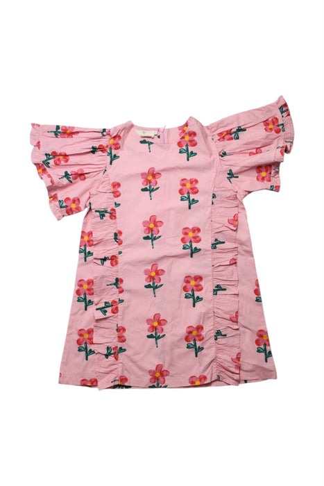A Multicolour Short Sleeve Dresses from Cookie & Bert in size 6T for girl. (Front View)