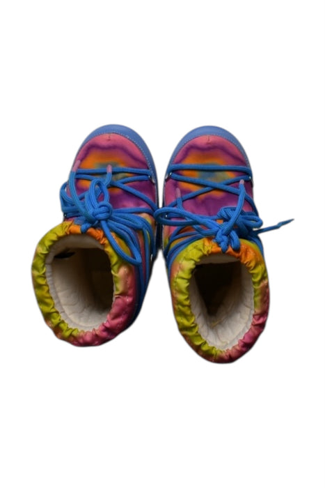 A Multicolour Winter Boots from Moon Boot in size 4T for girl. (Front View)
