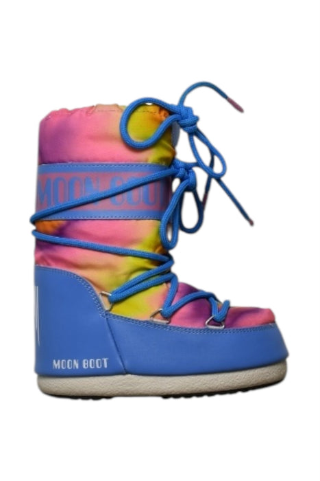A Multicolour Winter Boots from Moon Boot in size 4T for girl. (Back View)