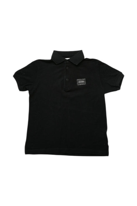 A Black Short Sleeve Polos from Dolce & Gabbana in size 3T for boy. (Front View)