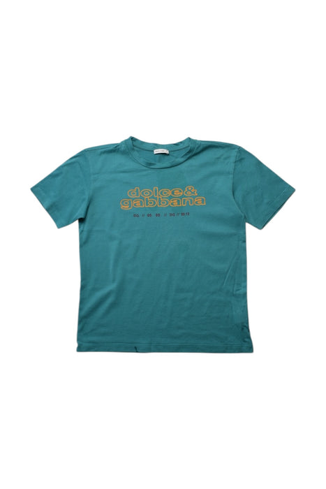 A Teal Short Sleeve T Shirts from Dolce & Gabbana in size 6T for boy. (Front View)