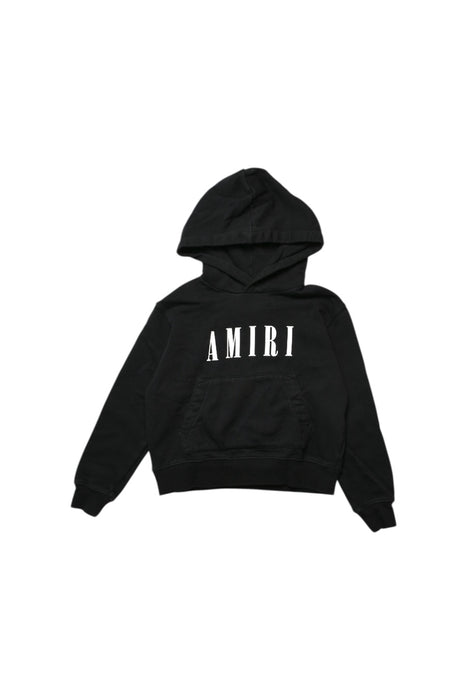 A Black Hooded Sweatshirts from Amiri in size 6T for boy. (Front View)
