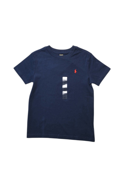 A Navy Short Sleeve T Shirts from Polo Ralph Lauren in size 6T for boy. (Front View)