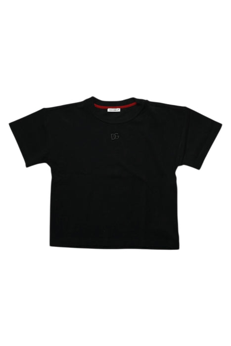 A Black Short Sleeve T Shirts from Dolce & Gabbana in size 4T for boy. (Front View)