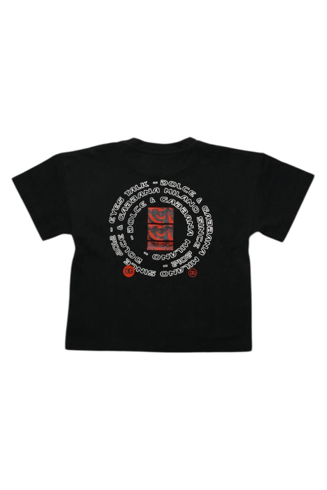 A Black Short Sleeve T Shirts from Dolce & Gabbana in size 4T for boy. (Back View)