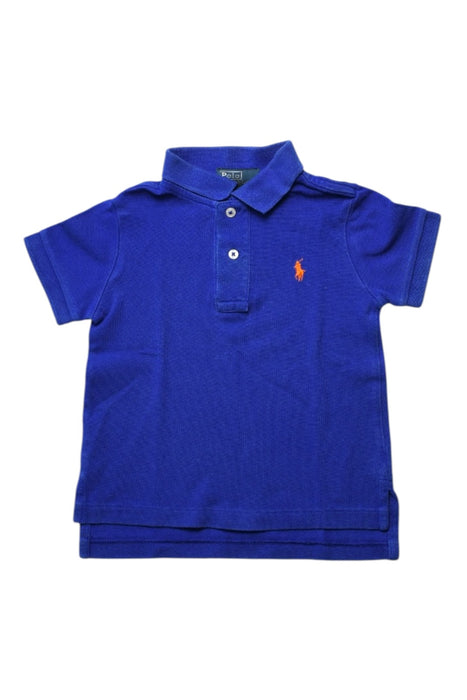 A Blue Short Sleeve Polos from Polo Ralph Lauren in size 2T for boy. (Front View)