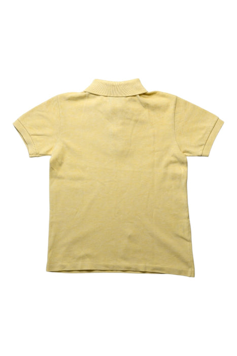 A Yellow Short Sleeve Polos from Lacoste in size 8Y for boy. (Back View)