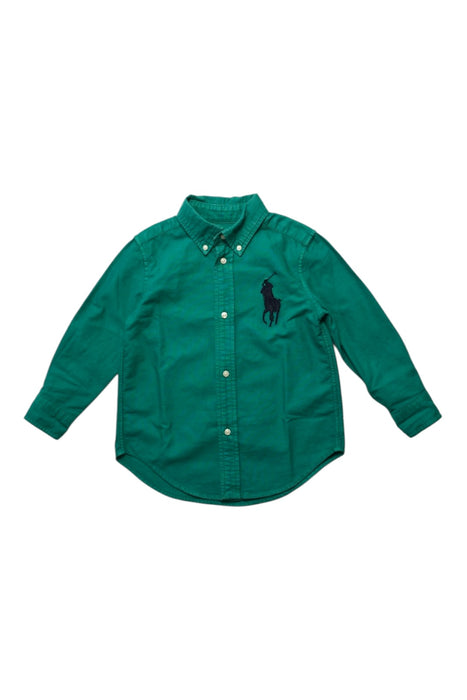 A Green Long Sleeve Shirts from Ralph Lauren in size 3T for boy. (Front View)