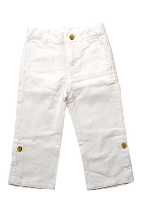 A White Casual Pants from Janie & Jack in size 18-24M for boy. (Front View)