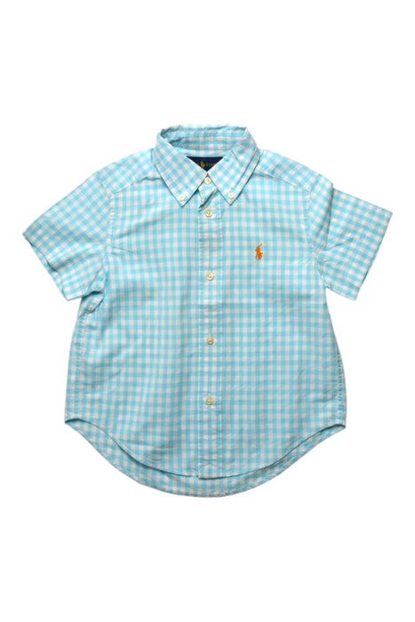 A Blue Short Sleeve Shirts from Ralph Lauren in size 2T for boy. (Front View)