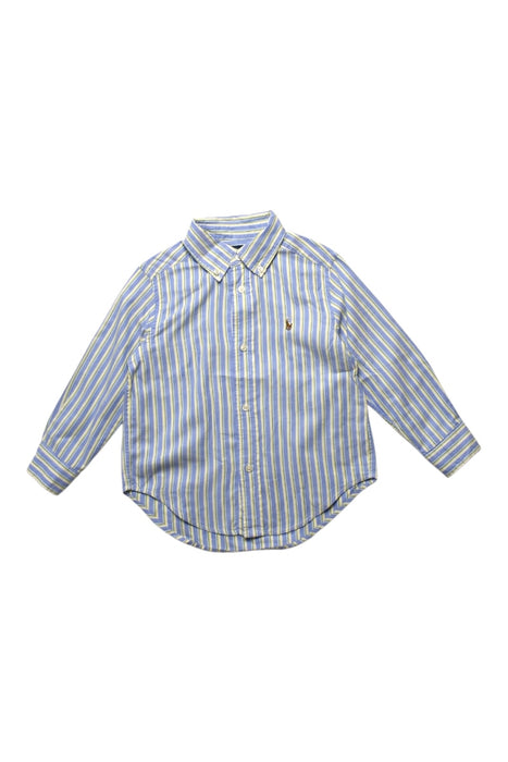 A Blue Long Sleeve Shirts from Ralph Lauren in size 3T for boy. (Front View)