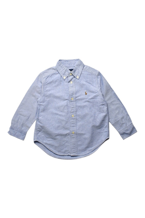 A Blue Long Sleeve Shirts from Ralph Lauren in size 3T for boy. (Front View)