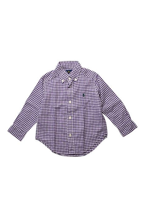 A Purple Long Sleeve Shirts from Ralph Lauren in size 2T for boy. (Front View)