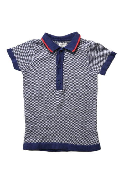 A Navy Short Sleeve Polos from Mamas & Papas in size 3T for boy. (Front View)