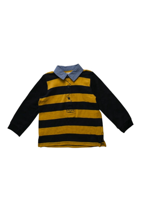 A Black Long Sleeve Polos from Mamas & Papas in size 4T for boy. (Front View)
