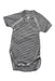 A Grey Short Sleeve Bodysuits from Petit Bateau in size 0-3M for neutral. (Front View)