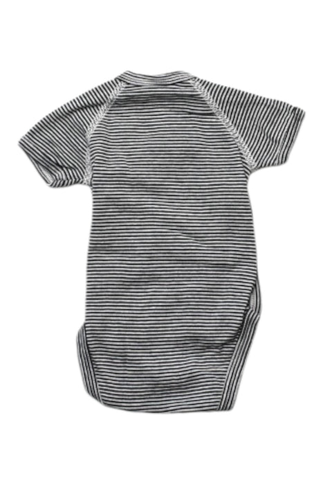 A Grey Short Sleeve Bodysuits from Petit Bateau in size 0-3M for neutral. (Back View)