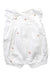 A White Sleeveless Rompers from The Little White Company in size 0-3M for girl. (Front View)