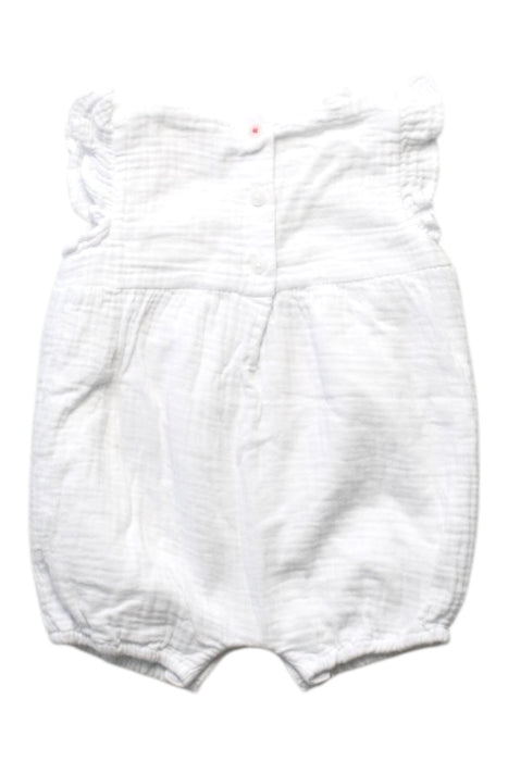 A White Sleeveless Rompers from The Little White Company in size 0-3M for girl. (Back View)