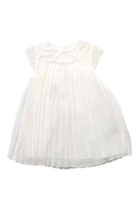 A White Sleeveless Dresses from Mamas & Papas in size 3-6M for girl. (Front View)