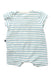 A Blue Short Sleeve Rompers from Petit Bateau in size Newborn for boy. (Back View)