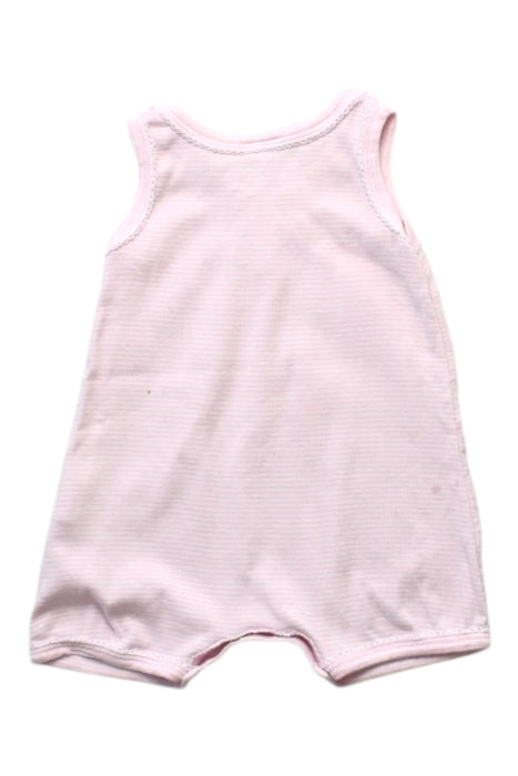 A Pink Sleeveless Rompers from Petit Bateau in size 3-6M for girl. (Back View)