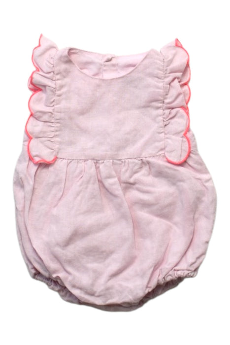 A Pink Sleeveless Rompers from Jacadi in size 3-6M for girl. (Front View)