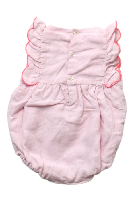 A Pink Sleeveless Rompers from Jacadi in size 3-6M for girl. (Back View)