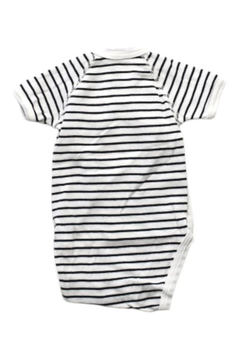 A White Short Sleeve Bodysuits from Petit Bateau in size 0-3M for neutral. (Back View)