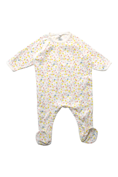 A White Long Sleeve Rompers from Petit Bateau in size 3-6M for girl. (Front View)