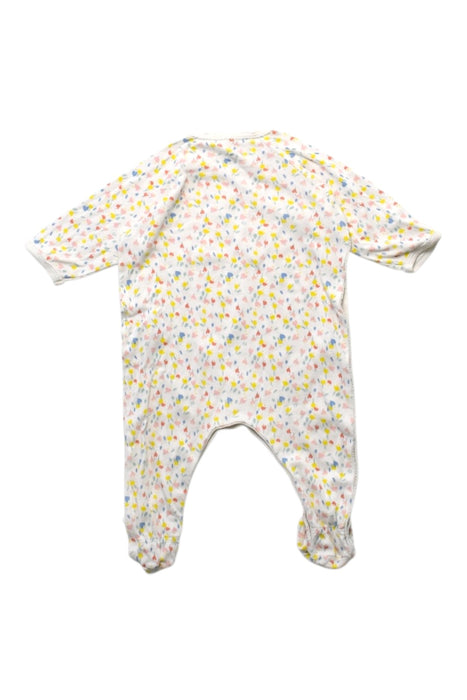 A White Long Sleeve Rompers from Petit Bateau in size 3-6M for girl. (Back View)