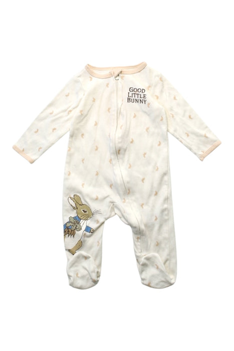 A White Onesies from Peter Rabbit in size 6-12M for neutral. (Front View)