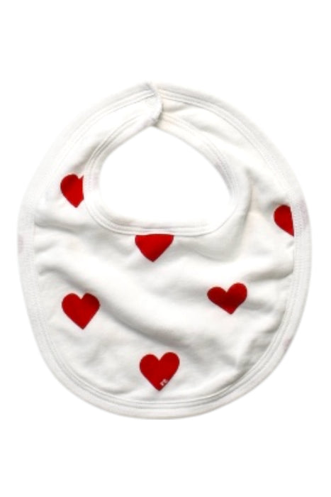 A Red Bibs from Petit Bateau in size O/S for neutral. (Front View)