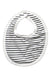A White Bibs from Petit Bateau in size O/S for neutral. (Front View)