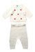 A White Pants Sets from Petit Bateau in size 3-6M for girl. (Front View)