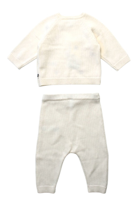 A White Pants Sets from Petit Bateau in size 3-6M for girl. (Back View)