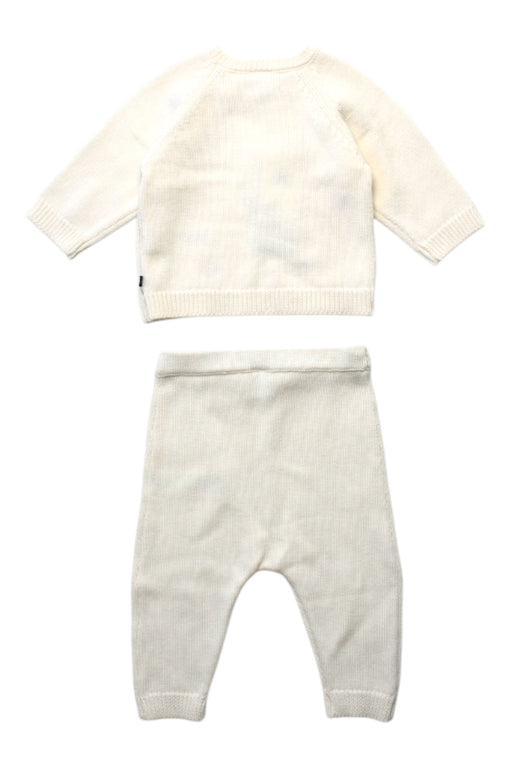 A White Pants Sets from Petit Bateau in size 3-6M for girl. (Back View)
