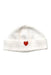 A White Beanies from Petit Bateau in size 0-3M for girl. (Front View)