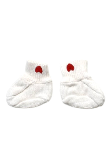 A White Socks from Petit Bateau in size 0-3M for girl. (Front View)