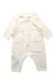 A Ivory Long Sleeve Rompers from Petit Bateau in size 3-6M for girl. (Back View)
