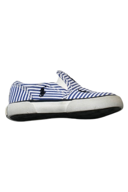 A Blue Slip Ons from Polo Ralph Lauren in size 12-18M for neutral. (Back View)