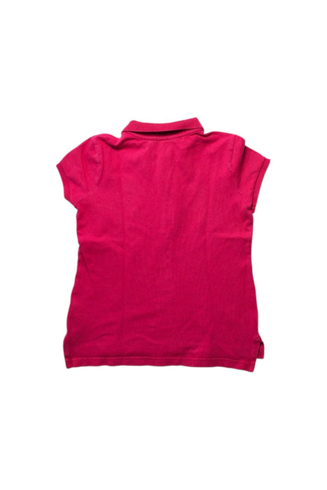 A Pink Short Sleeve Polos from Polo Ralph Lauren in size 10Y for girl. (Back View)