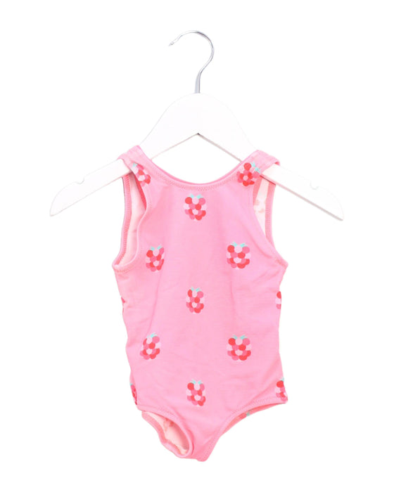 A Pink Swimsuits from Jacadi in size 3-6M for girl. (Front View)