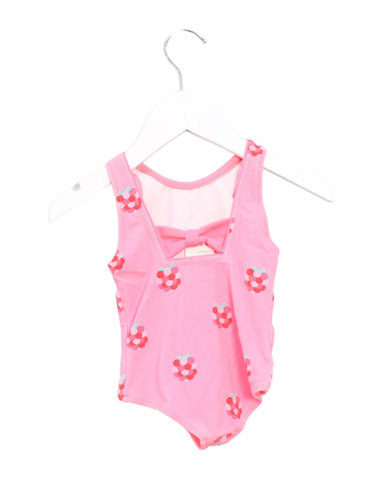 A Pink Swimsuits from Jacadi in size 3-6M for girl. (Back View)