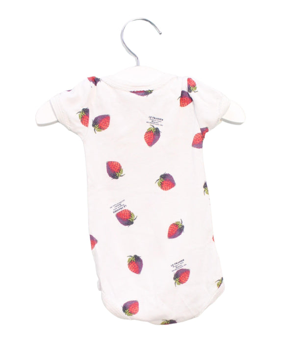 A White Short Sleeve Bodysuits from DEYROLLE x Petit Bateau in size 3-6M for girl. (Back View)